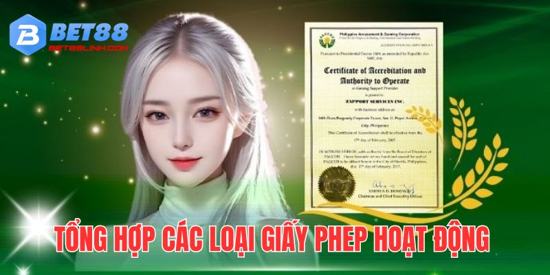 Tổng hợp các loại giấy phép hoạt động quan trọng tại Bet88